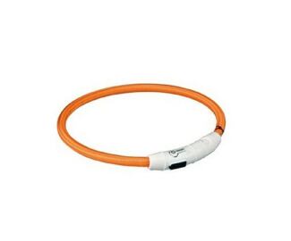 Trixie Svítící kroužek USB na krk Oranžový 7 mm