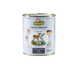 GranataPet Zvěřina & losos s kořenovou zeleninou, fenyklem, jablkem a řepkovým olejem