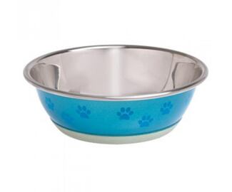 Karlie-Flamingo Miska nerez Pes SELECTA modrá s tlapkami