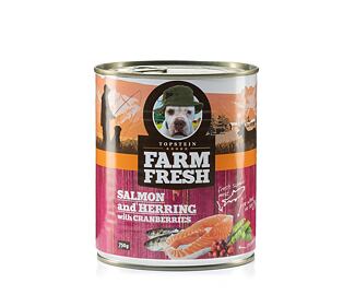 Farm Fresh Losos a sleď s hráškem a brusinkami