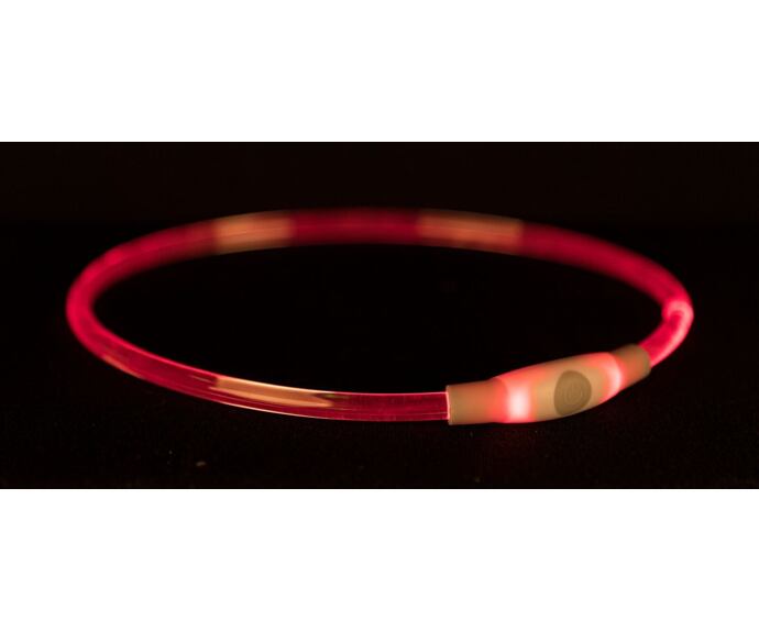 Blikající USB obojek, červená