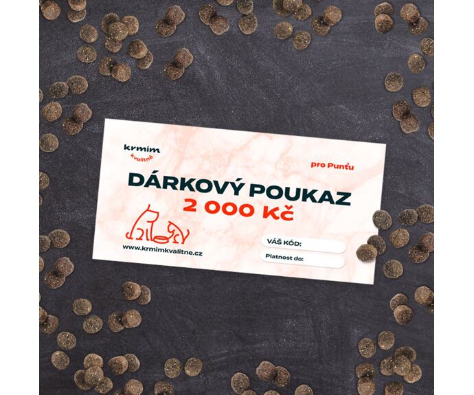 Dárkový poukaz 2 000 Kč - pro Punťu