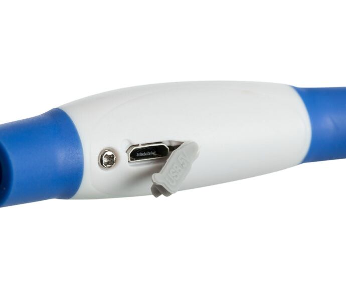 Blikající USB obojek, modrá