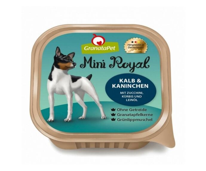 GranataPet Mini Royal Telecí & králík s cuketou, dýní a lněným olejem