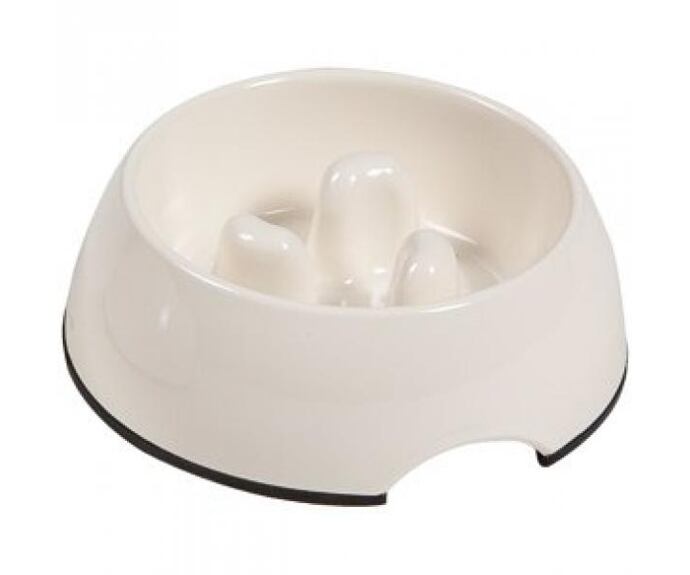 Karlie-Flamingo Miska proti hltání bílá, velikost M