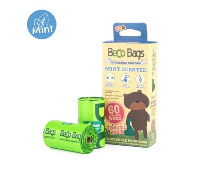 BeCo Things Sáčky na exkrementy s peprmintovou vůní, ekologické