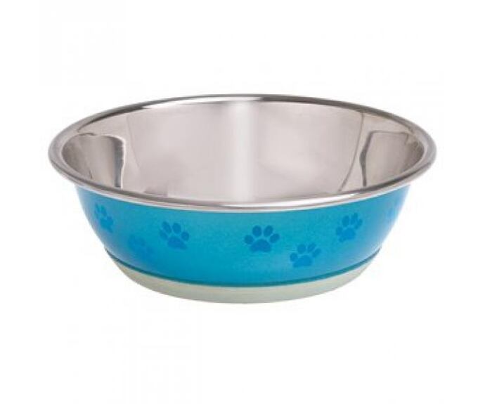 Karlie-Flamingo Miska nerez Pes SELECTA modrá s tlapkami
