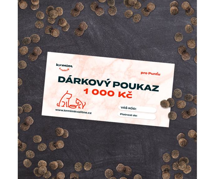 Dárkový poukaz 1 000 Kč - pro Punťu