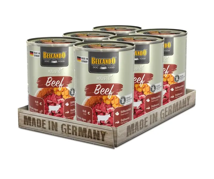 plato 6 konzerv Belcando Holistic s hovězím masem