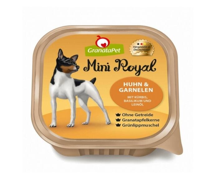 GranataPet Mini Royal Kuře & krevety s dýní, bazalkou a lněným olejem