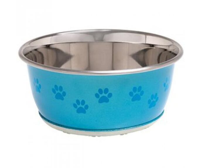 Karlie-Flamingo Miska nerez Pes SELECTA modrá s tlapkami