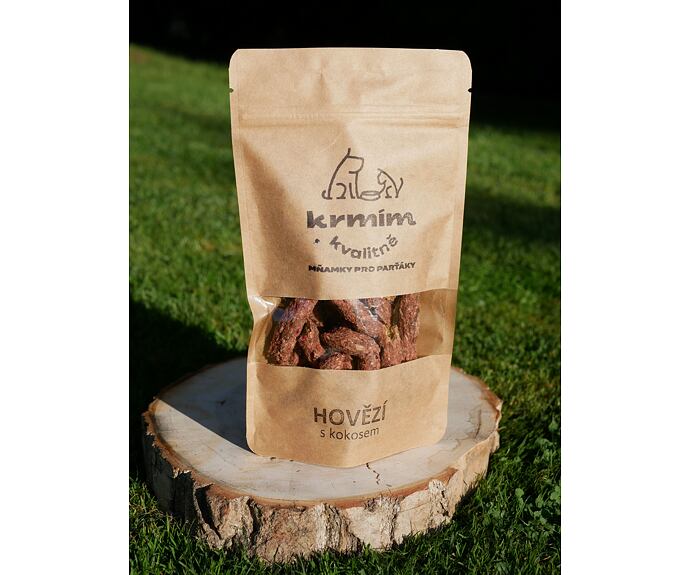 Mňamky pro parťáky - hovězí s kokosem - 100 g