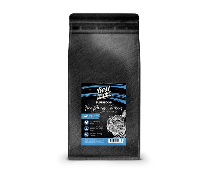 Best Breeder DELUXE Dog Free Range Turkey Small Breed Adult 6x2Kg (poškozený obal) EXPIRACE 1.5.2026