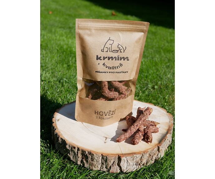 Mňamky pro parťáky - hovězí s kokosem - 100 g