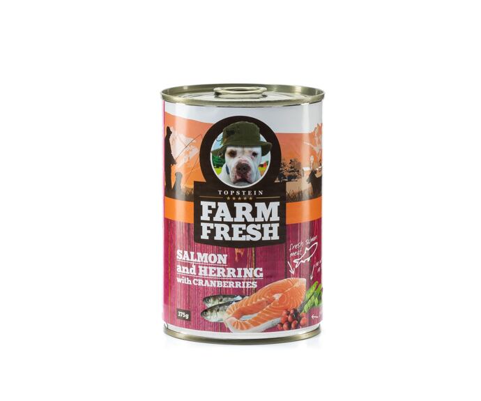 Farm Fresh Losos a sleď s hráškem a brusinkami